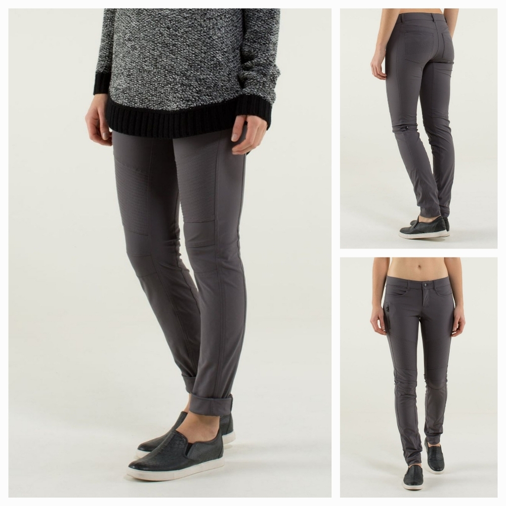 Rare Lululemon Bust a Move Pant in Soot Light grey, Warpstreme sz 6 moto EUC
